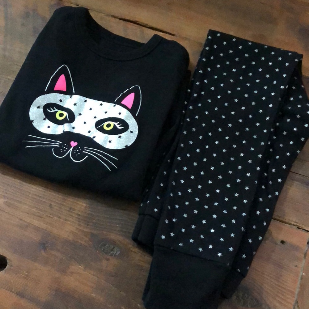 Black cat sparkle pyjamas - Picture 2 of 3